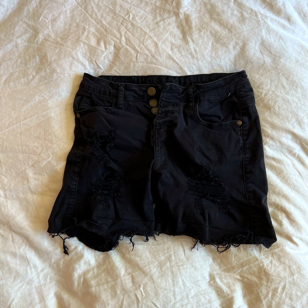Machine black high waisted shorts medium size 5/6